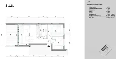Apartment 62 m², Gajac - 2 rooms, loggia and terrace - 4