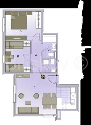 Apartment 71 m², Trogir, quiet location and sea view - 4
