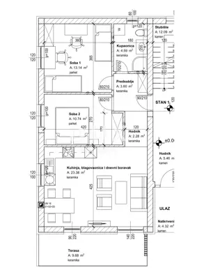 Apartment for sale in Marčelji, 67,4 m² - 2