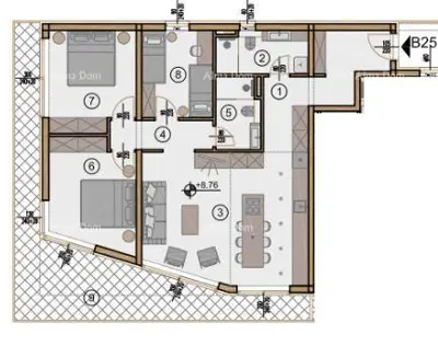 Stan 104 m², Veruda Pula - 3 spavaće sobe i terasa - 16