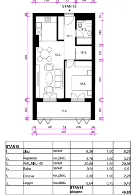 Zagreb, east - New build apartment S18, 49 m² - 7