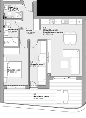 Vodice, new build, 78 m² apartment on the 1st floor, near the sea - 5