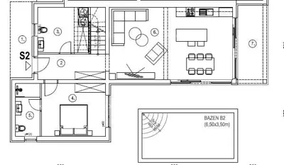 Vila 151 m², Prhati kod Barbana, bazen i dvorište - 3