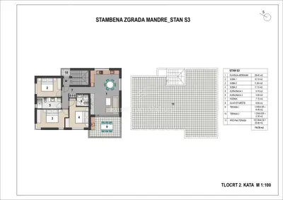 Trosoban apartman s krovnom terasom - 7