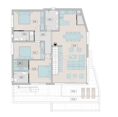 Grad Krk, Ekskluzivan penthouse s krovnim bazenom - 18