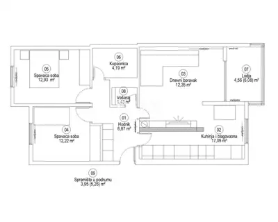 Wohnung 78,4 m², Rovinj - 2 Schlafzimmer, Loggia - 19