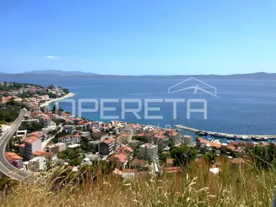Land, Podgora, sea and islands view