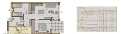 Stan 55 m², Pula Monte Magno, 2 spavaće sobe i lođa - 8
