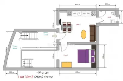 Stone house, Murter - old part, sea view and 4 apartments - 21