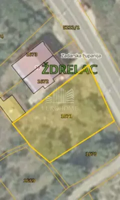 Building plot 619 m², Ždrelac, clean papers 1/1 - 5