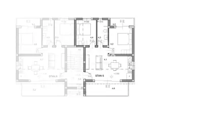 Apartment 62 m², Povljana - 2 bedrooms and 2 terraces - 9