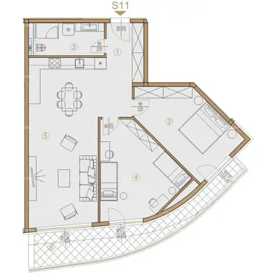 Apartman 55 m², Poreč, 2 spavaće sobe i lođa - 6