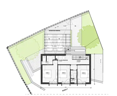 Building land 2,019 m², Oprtalj - project for three villas - 24