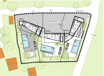 Building land 2,019 m², Oprtalj - project for three villas - 25