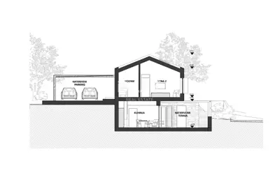 Building land 2,019 m², Oprtalj - project for three villas - 18