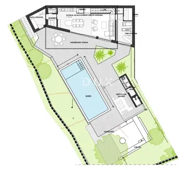 Building land 2,019 m², Oprtalj - project for three villas - 23