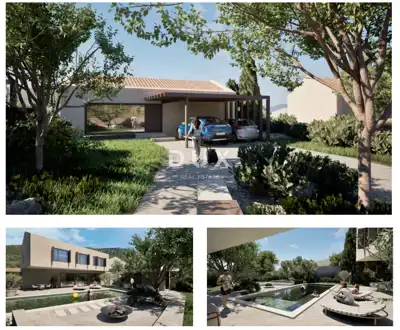 Building land 2,019 m², Oprtalj - project for three villas - 5
