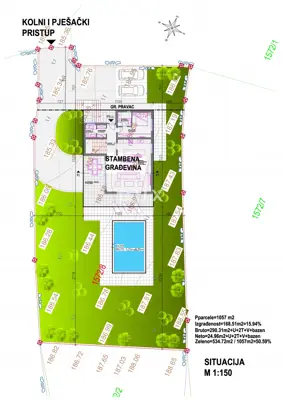 Land 3,382 m², Rakalj - edge of the construction zone and privacy - 6