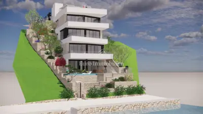 Building plot 476 m², Rtina - first row to the sea - 2