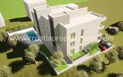 Stan 60 m², Trogir na Čiovu, krovna terasa i balkon - 7