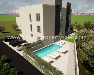 Stan 60 m², Trogir na Čiovu, krovna terasa i balkon - 3