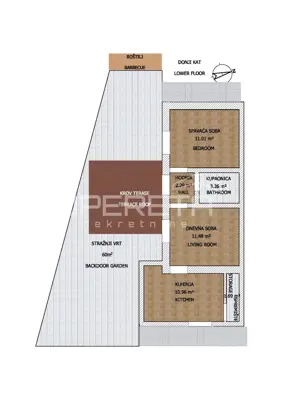 Kuća 140 m², Rukavac na Visu - 2 stana i terasa 50 m² - 23