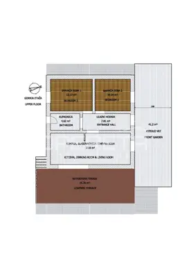 Kuća 140 m², Rukavac na Visu - 2 stana i terasa 50 m² - 24