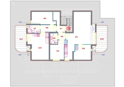 Penthouse 95 m², Novalja - sea view and Velebit - 15
