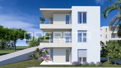 Wohnung 65 m², Komiža - Blick auf die Natur und die Kirche des hl. Nikolaus