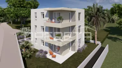 Wohnung 65 m², Komiža - Blick auf die Natur und die Kirche des hl. Nikolaus - 4