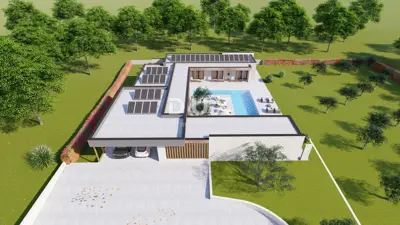 Građevinsko zemljište, Brtonigla - projekt kuće s bazenom - 6
