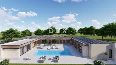 Građevinsko zemljište, Brtonigla - projekt kuće s bazenom - 5