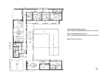 Građevinsko zemljište, Brtonigla - projekt kuće s bazenom - 22