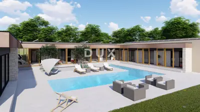 Građevinsko zemljište, Brtonigla - projekt kuće s bazenom - 4