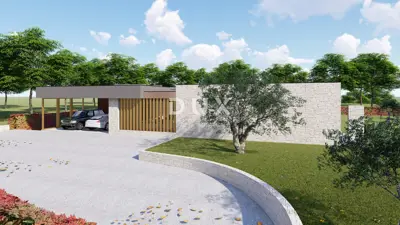 Građevinsko zemljište, Brtonigla - projekt kuće s bazenom - 3