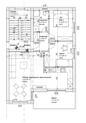 Wohnung 68,73 m², Viškovo - Marčelji, Neubau mit Terrasse - 8