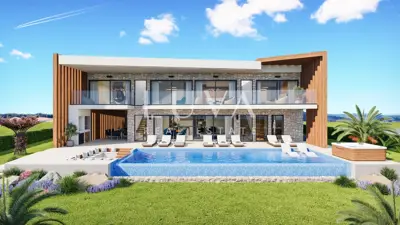 Kaštelir, Novigrad, luxuriöse Villa mit Pool, Projekt