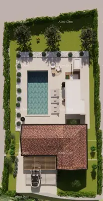 Building plot 1,089 m², Rakotule - open view of Motovun - 4