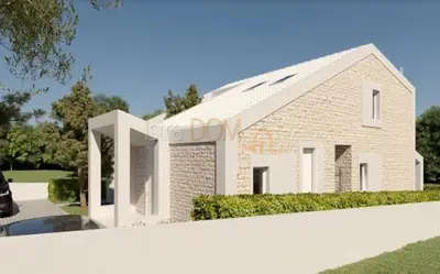 Bauland, Medulin - Projekt eines Hauses mit Pool - 4