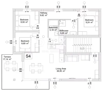 Apartment 151.5 m², Vir - roof terrace and sea view - 9