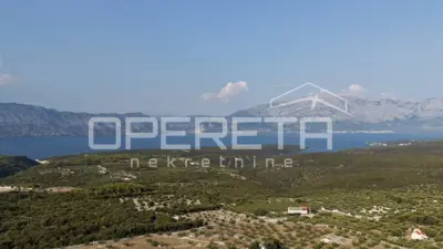 Zemljište 10.334 m², Pučišća na Braču, pogled na more