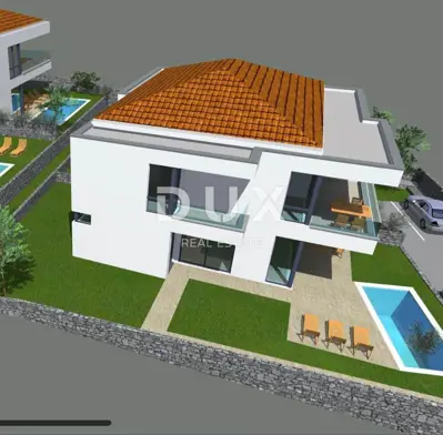 Krk Island, Malinska - modern semi-detached house - 3