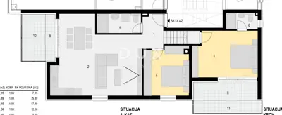 Apartment 107.4 m², Mandre - first row to the sea, sea view - 11