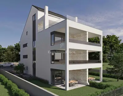 Mandre - penthouse apartman s pogledom na more