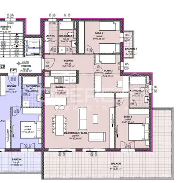 Stan 119,73 m², Makarska - novogradnja i pogled na more - 2