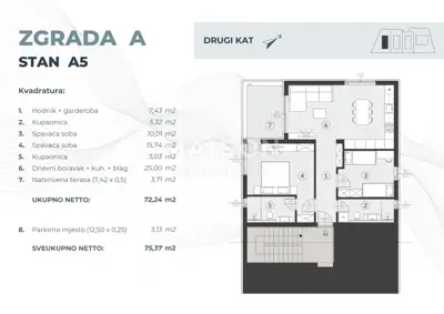 Stan A5 – Zgrada A (Drugi kat) - 7