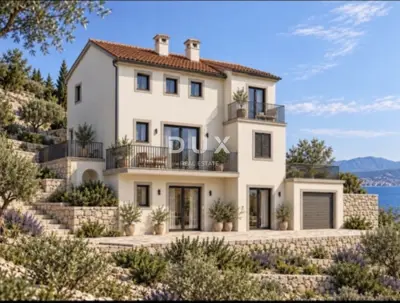 Opatija, Veprinac, zemljište 840 m², građevinska dozvola, pogled - 22