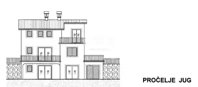 Opatija, Veprinac, zemljište 840 m², građevinska dozvola, pogled - 18
