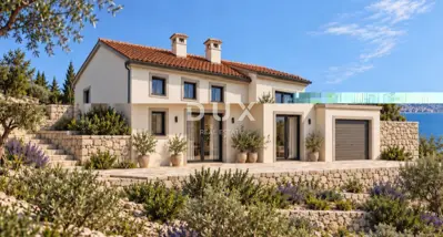 Opatija, Veprinac, zemljište 840 m², građevinska dozvola, pogled - 8
