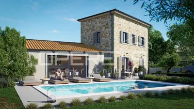 Istra, Vižinada Umgebung - Steinhaus mit Pool - 2